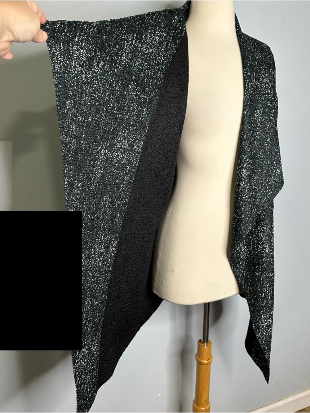 Travelers By Chico’s Green Crinkled Open Cascading Front Lightweight Jacket 2 - Picture 5 of 11
